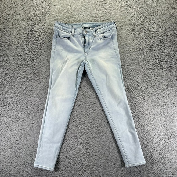 American Eagle Outfitters Denim - American Eagle Outfitters 360 Jeans Womens 12 Blue Denim Jegging Faded Stretch